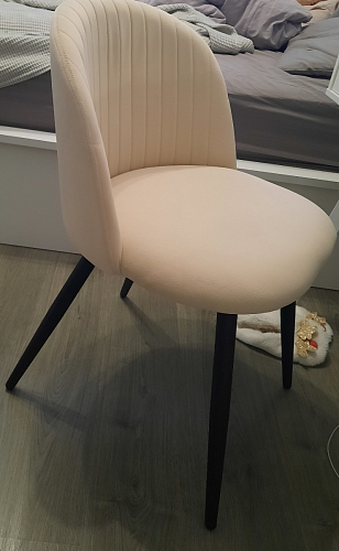 Стул на металлокаркасе Gabi 1 light blue / black / gold фото покупателя 697