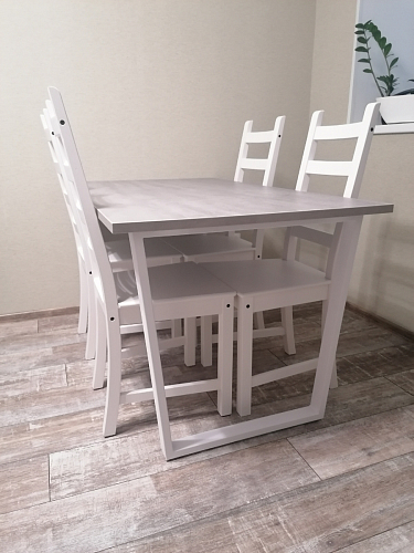 Деревянный стол Лота Лофт 120x75 дуб крафт табачный / черный матовый фото покупателя 84