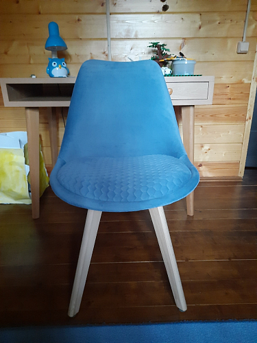 Стул Bonuss blue / wooden legs фото покупателя 75