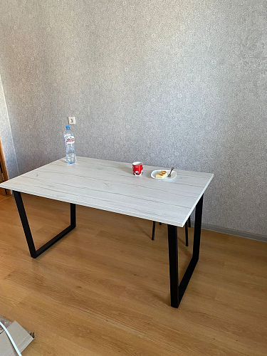 Деревянный стол Лота Лофт 140х80 черный матовый / бетон светлый фото покупателя 864