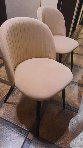 Стул на металлокаркасе Gabi latte / gold / black фото покупателя 475