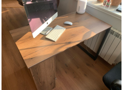 Письменный стол Битти Лофт 116х60х75 дуб вотан / черный матовый фото покупателя 107