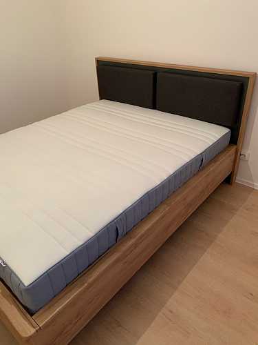 Двуспальная кровать Клауд 160х200 парящая дуб крафт золотой / антрацит фото покупателя 3