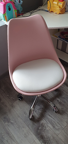 Компьютерное кресло Kolin с подушкой clear / white фото покупателя 170