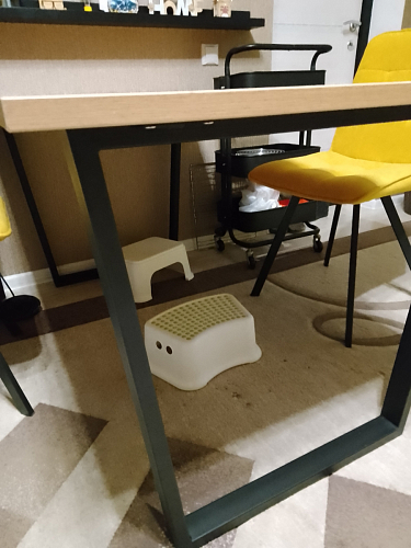 Стол Лота Лофт 140 25 мм черный матовый / бетон фото покупателя 496