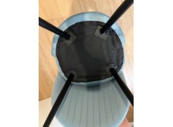 Стул на металлокаркасе Gabi 1 бежевый / черный с серебряными наконечниками фото покупателя 375