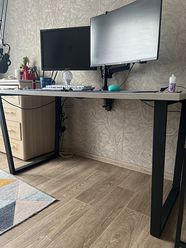 Деревянный стол Лота Лофт 120x75 дуб крафт табачный / черный матовый фото покупателя 282