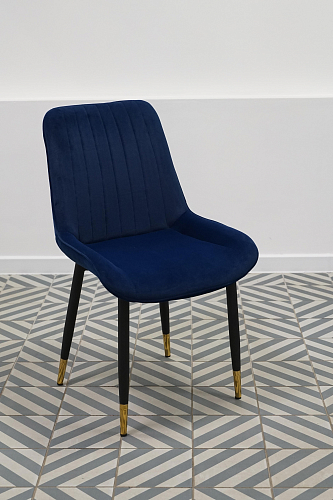 Стул на металлокаркасе Seda 1 latte / black / gold из шоурума 14