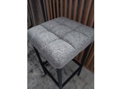 Барный стул Лофт кожзам темно-серый / черный матовый фото покупателя 90