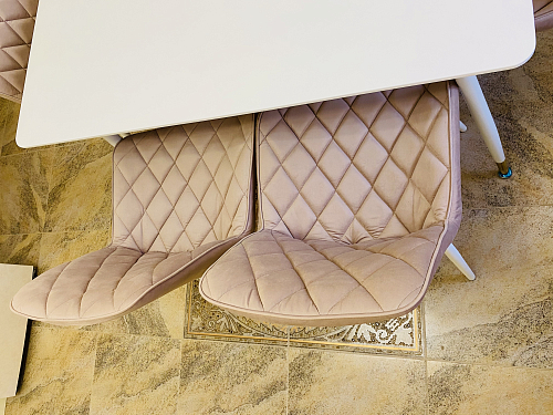 Стул на металлокаркасе Баодин velutto 05 / белый фото покупателя 2