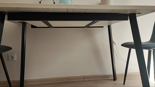 Стол раскладной Колон Лофт 120 32 мм дуб галифакс табако / черный матовый фото покупателя 56