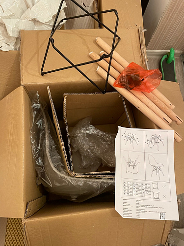 Пластиковый стул Eames PC-015 серый фото покупателя 382