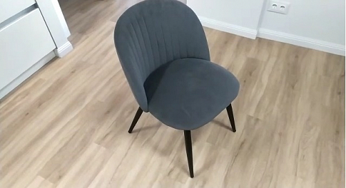 Стул на металлокаркасе Gabi 1 line light blue / black фото покупателя 89