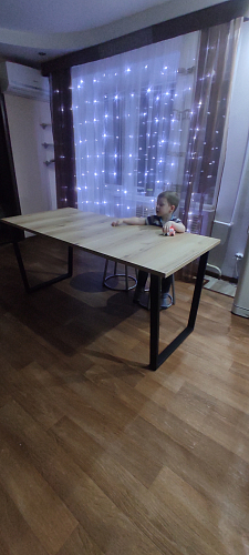 Деревянный стол Лота Лофт 120x75 дуб крафт табачный / черный матовый фото покупателя 1020