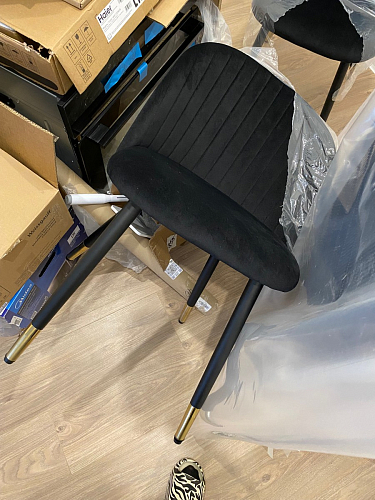 Стул на металлокаркасе Gabi gray / black фото покупателя 546