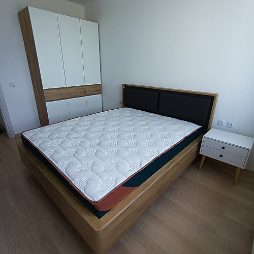 Двуспальная кровать Клауд 160х200 парящая дуб крафт золотой / антрацит фото покупателя 354