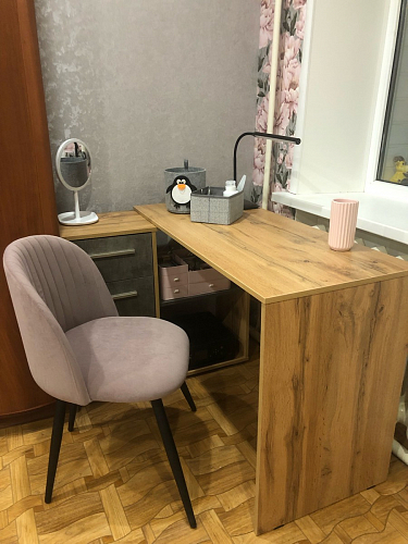 Стул на металлокаркасе Gabi 1 light purple / black / gold фото покупателя 158