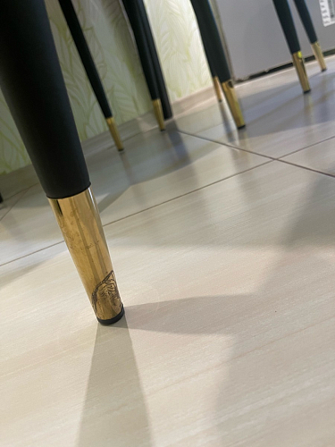 Стул на металлокаркасе Seda 1 green / gold / black фото покупателя 75