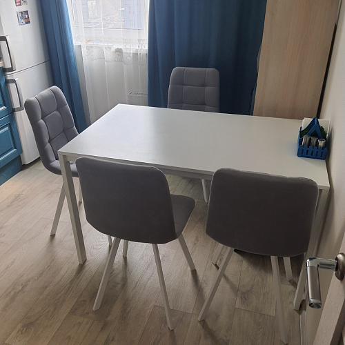 Стул на металлокаркасе Чилли К кирпичный / черный фото покупателя 287