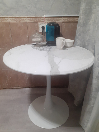 Стол Тулип 90х73 дуб вотан / белый фото покупателя 89