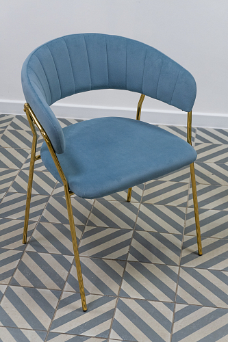 Стул на металлокаркасе Kamelia 1 wine red / gold из шоурума 2