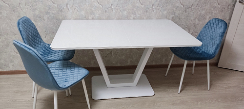 Стул на металлокаркасе Capri dark beige / white фото покупателя 8