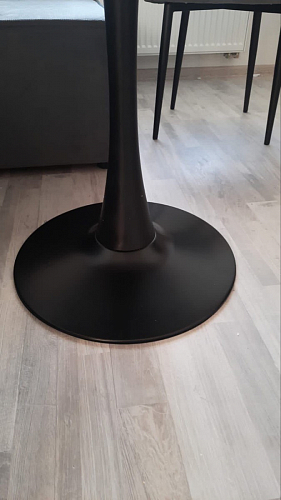 Стол Тулип 80х73 мрамор черный / белый фото покупателя 5