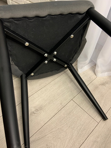 Стул на металлокаркасе Kora black / gray фото покупателя 125