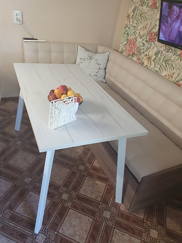 Стол Тринити Лофт 120 32 мм дуб галифакс табако / черный матовый фото покупателя 609