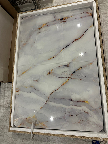 Стол на тумбе Бугун обсидиан / черный фото покупателя 6