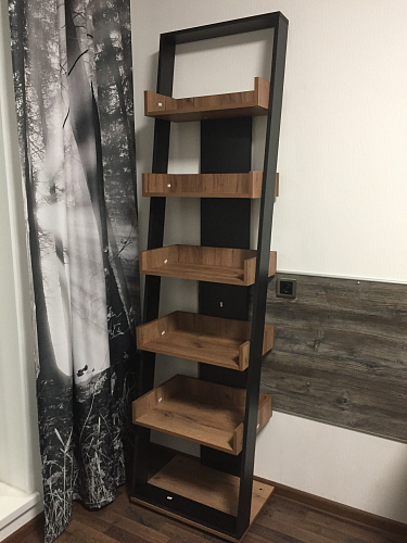 Стеллаж Nature 95 дуб табачный craft / черный фото покупателя 4