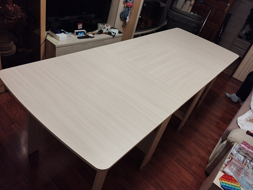 Стол обеденный раздвижной СтК7 дуб молочный фото покупателя 208