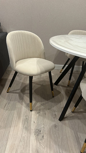 Стул на металлокаркасе Gabi 1 beige / black фото покупателя 754