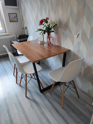 Деревянный стол Лота Лофт 140х80 дуб крафт табачный / черный матовый фото покупателя 814