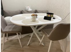 Стул на металлокаркасе Вейв светло-серый (hl 63) / 10К черный каркас фото покупателя 187