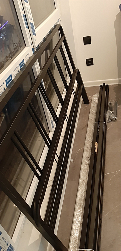 Двуспальная кровать Рейк 160х200 черная фото покупателя 10