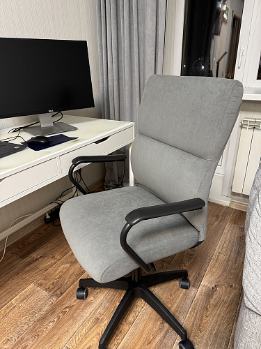 Компьютерное кресло Benefit/Бенефит флок бежевый 7 фото покупателя 39