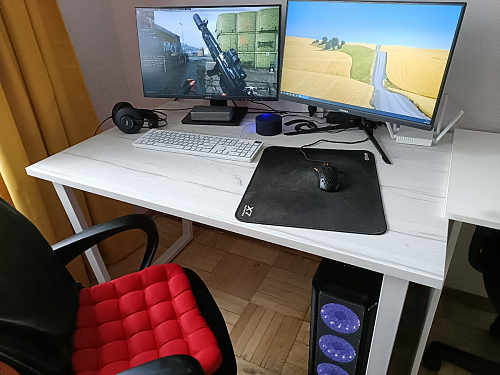 Стол Лота Лофт 140 25 мм черный матовый / бетон фото покупателя 217