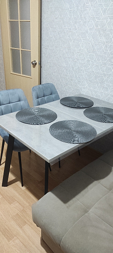 Стол раскладной Колон Лофт 120 32 мм дуб галифакс табако / черный матовый фото покупателя 101