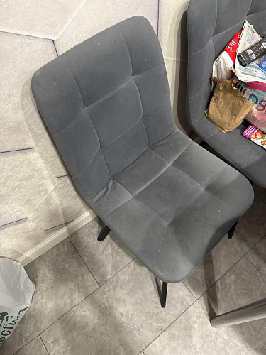 Стул на металлокаркасе Чилли К темно-серый (velutto 32) / черный фото покупателя 354