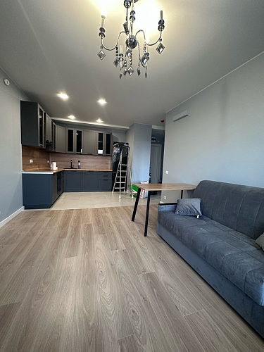 Стол Тринити Лофт 120 32 мм дуб галифакс табако / черный матовый фото покупателя 483