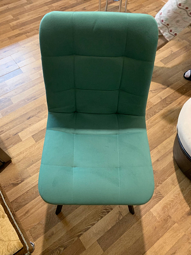 Стул на металлокаркасе Чилли К черный / зеленый фото покупателя 186