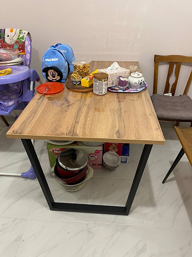 Деревянный стол Лота Лофт 140х80 дуб крафт табачный / черный матовый фото покупателя 805