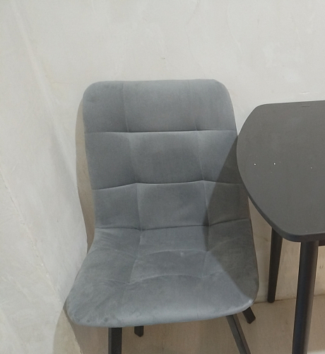 Стул на металлокаркасе Чилли К темно-серый (velutto 32) / черный фото покупателя 318