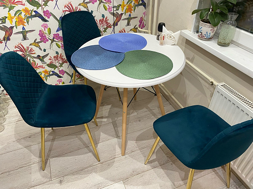 Стул на металлокаркасе Dabl 01 champagne / gold фото покупателя 145