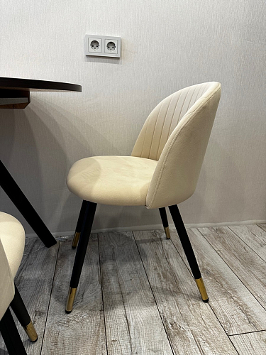 Стул на металлокаркасе Gabi 1 light blue / black / gold фото покупателя 553