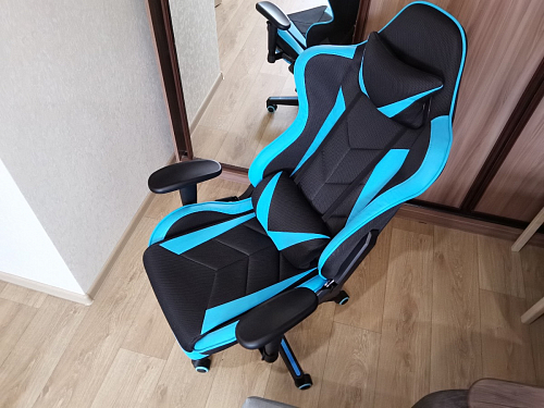 Компьютерное кресло Kano черное / голубое фото покупателя 3