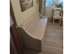 Кухонный диван Мерлин микровельвет бежевый фото покупателя 1