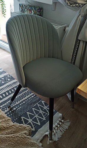 Стул на металлокаркасе Gabi 1 light purple / black / gold фото покупателя 203