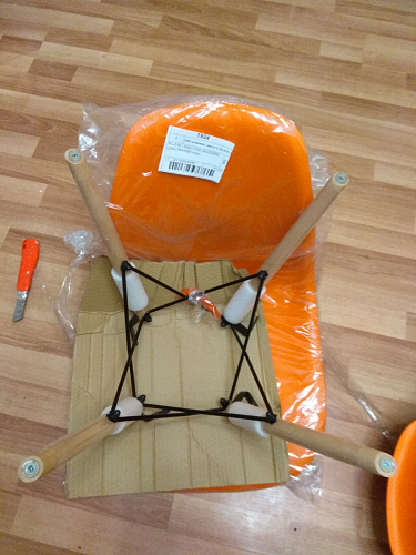 Стул Cindy Eames mod. 001 khaki / natural фото покупателя 497